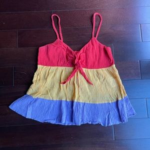 See by Chloe tri colorblock tank top